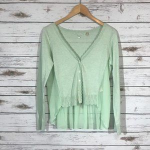 Anthropologie knitted & knotted cardigan XS